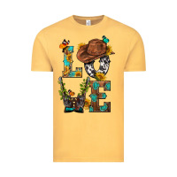 Vintage Mustard Western Love with Gun Vintage Tee - BundleAndBundleShop