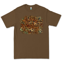 Cacao leopard leather turquoise background Premium Tee - RanaPortraitStore