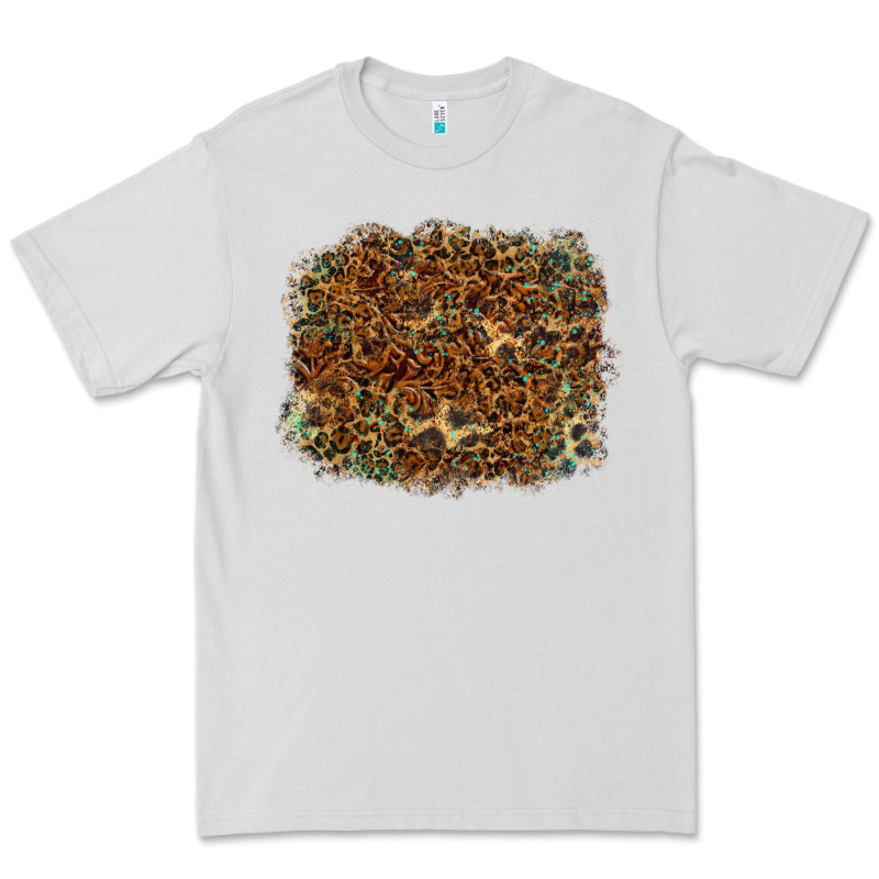 Leopard Leather Turquoise Background Premium Tee by RanaPortraitStore | Teevron