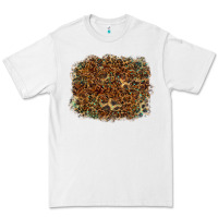 White leopard leather turquoise background Premium Tee - RanaPortraitStore