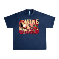 Navy Wine İs My Valentine Fa Urban Heavy Tee - FaDigitalArtStudio