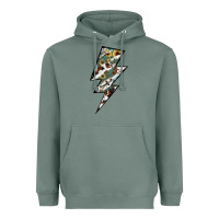 Sage Lightning Bolt Heavyweight Hoodie - JahusDesignShop