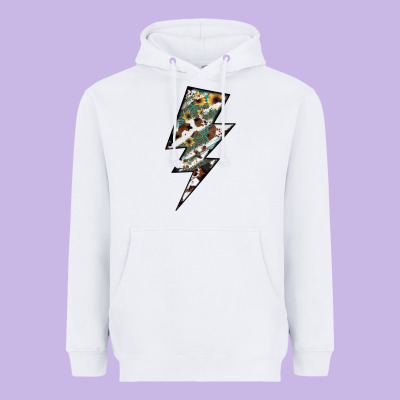Lightning Bolt Heavyweight Hoodie Designed By Jahusdesignshop