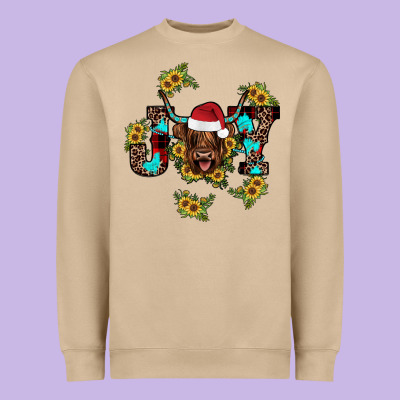 Joy Sunflower Heavyweight Sweatshirt Designed By Jahusdesignshop