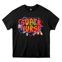 Black super nurse Heavy Core Tee - CowGirlArtShop