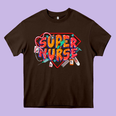 Super Nurse Heavy Core Tee Designed By Cowgirlartshop
