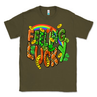Army Green St. Patrick's Day Feeling lucky Classic Tee - CowGirlArtShop