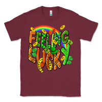 Burgundy St. Patrick's Day Feeling lucky Classic Tee - CowGirlArtShop