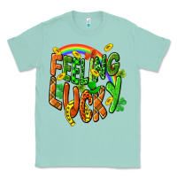 Seafoam St. Patrick's Day Feeling lucky Classic Tee - CowGirlArtShop