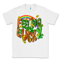 White St. Patrick's Day Feeling lucky Classic Tee - CowGirlArtShop