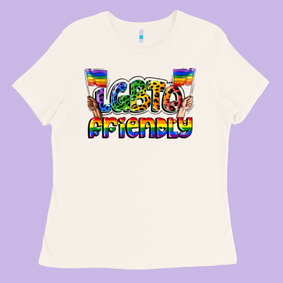 Lgbtq Friendly Pride Ladies Tee Designed By Fadigitalartstudio