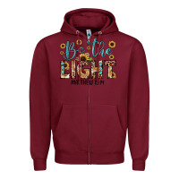 Burgundy be the light matthew 5 14 Zipper Hoodie - JahusDesignShop
