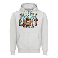 Dove Grey be the light matthew 5 14 Zipper Hoodie - JahusDesignShop