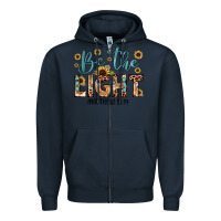 Navy be the light matthew 5 14 Zipper Hoodie - JahusDesignShop
