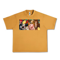 Peanut Butter Farm animals with aztec Urban Heavy Tee - RanaPortraitStore