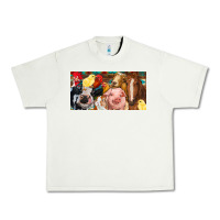 Pistachio Farm animals with aztec Urban Heavy Tee - RanaPortraitStore