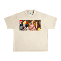 Sandshell Farm animals with aztec Urban Heavy Tee - RanaPortraitStore