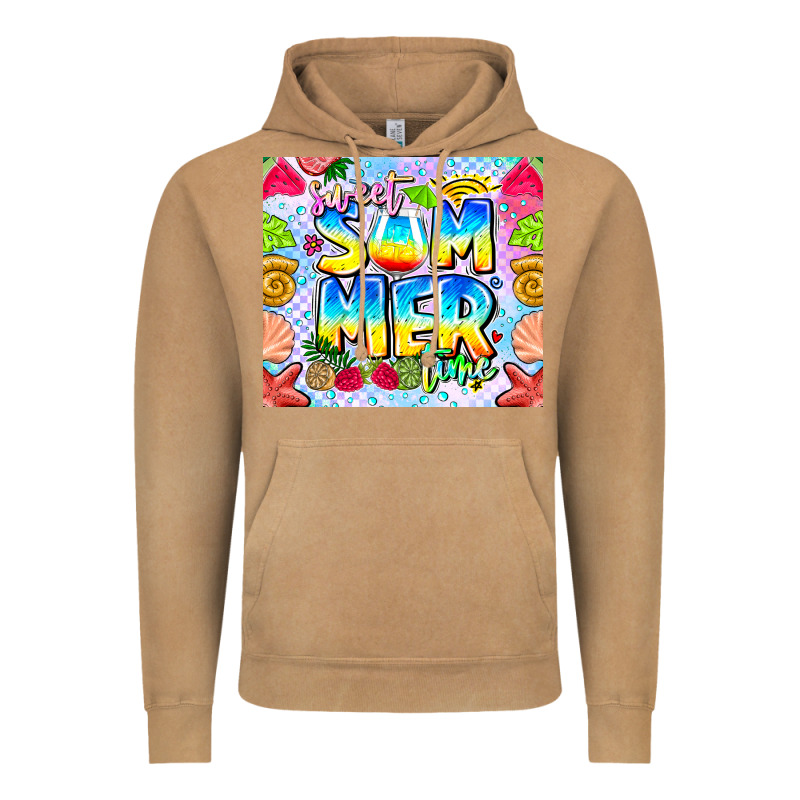 Sweet Summer Time Vintage Hoodie by CowhideDigitalArt | Teevron