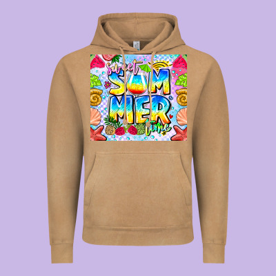 Sweet Summer Time Vintage Hoodie Designed By Cowhidedigitalart