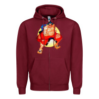 Burgundy #rikishi rank sumo Zipper Hoodie - linhVisuals