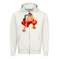Oatmeal Heather #rikishi rank sumo Zipper Hoodie - linhVisuals