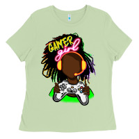 Matcha black gamer girl Ladies Tee - FaDigitalArtStudio