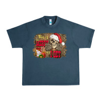 Midnight Navy this is as merry as i get skull Urban Heavy Tee - FaDigitalArtStudio