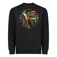 Black indian headdress Heavyweight Sweatshirt - JahusDesignShop