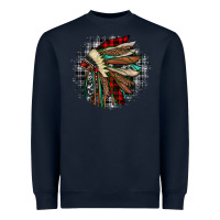 Navy indian headdress Heavyweight Sweatshirt - JahusDesignShop