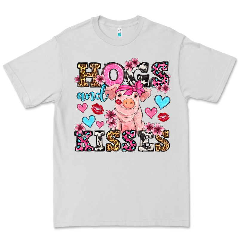 Hogs And Kisses Pig  Olivia Premium Tee by OliviaCreatesArt | Teevron