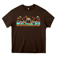 Chocolate Brown western pug dogs Heavy Core Tee - Jasminsmagicworld