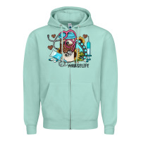 Seafoam nurse life western sunflower gemstone nurse Zipper Hoodie - JahusDesignShop