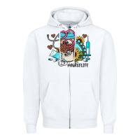 White nurse life western sunflower gemstone nurse Zipper Hoodie - JahusDesignShop