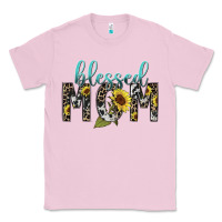 Bubblegum Pink Blessed mom sunflower mother's day Classic Tee - HowdyJamesFarm