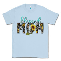 Dusty Blue Blessed mom sunflower mother's day Classic Tee - HowdyJamesFarm