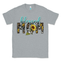 Heather Grey Blessed mom sunflower mother's day Classic Tee - HowdyJamesFarm