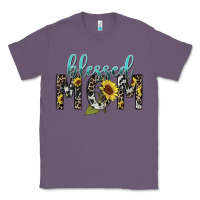 Lavender Blessed mom sunflower mother's day Classic Tee - HowdyJamesFarm
