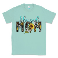 Seafoam Blessed mom sunflower mother's day Classic Tee - HowdyJamesFarm