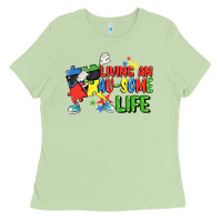 Matcha Living an au-some life Autism Awareness Day Ladies Tee - FaDigitalArtStudio