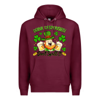 Burgundy drink responsibly dont spill it Premium Hoodie - Artiststas