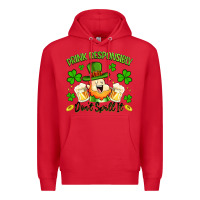 Red drink responsibly dont spill it Premium Hoodie - Artiststas