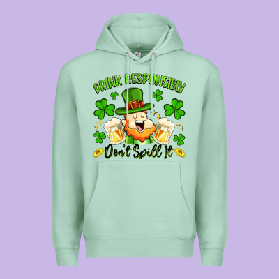 Drink Responsibly Dont Spill It Premium Hoodie Designed By Artiststas
