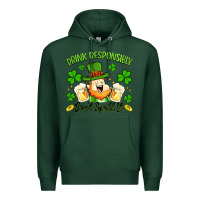 Sports Green drink responsibly dont spill it Premium Hoodie - Artiststas