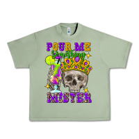 Oil Green skull pour me something mister Urban Heavy Tee - FaDigitalArtStudio