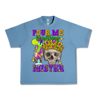 Pebble Blue skull pour me something mister Urban Heavy Tee - FaDigitalArtStudio