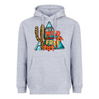 Heather Grey Wıld and Free Heavyweight Hoodie - JahusDesignShop