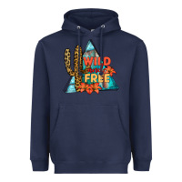 Navy Wıld and Free Heavyweight Hoodie - JahusDesignShop