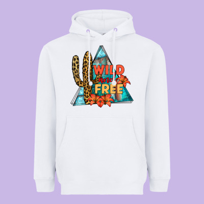 Wıld And Free Heavyweight Hoodie Designed By Jahusdesignshop