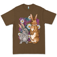 Cacao Bunnys Easter with leopard background Premium Tee - OliviaCreatesArt