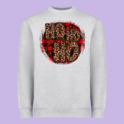 Ho Ho Ho Wood Slice Ornament Heavyweight Sweatshirt Designed By Jahusdesignshop